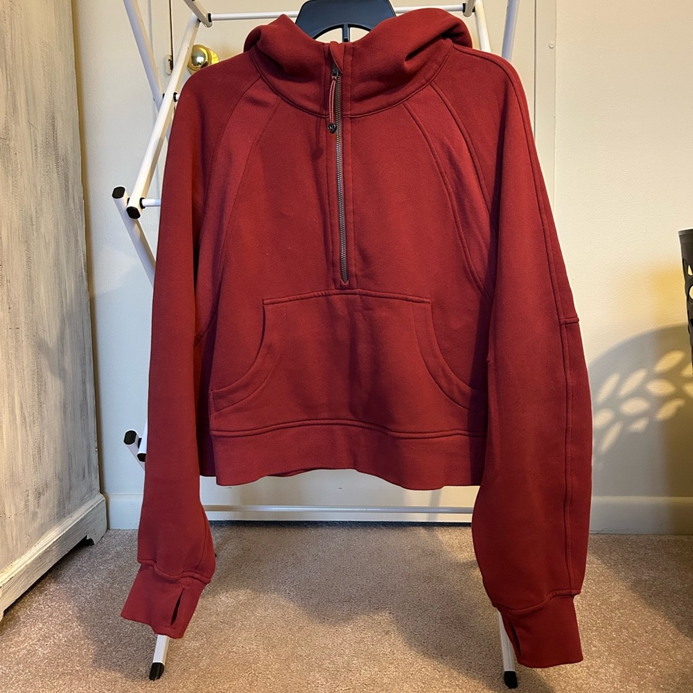 Lululemon Scuba Oversized Half Zip Hoodie Mulled Wine Size M/L